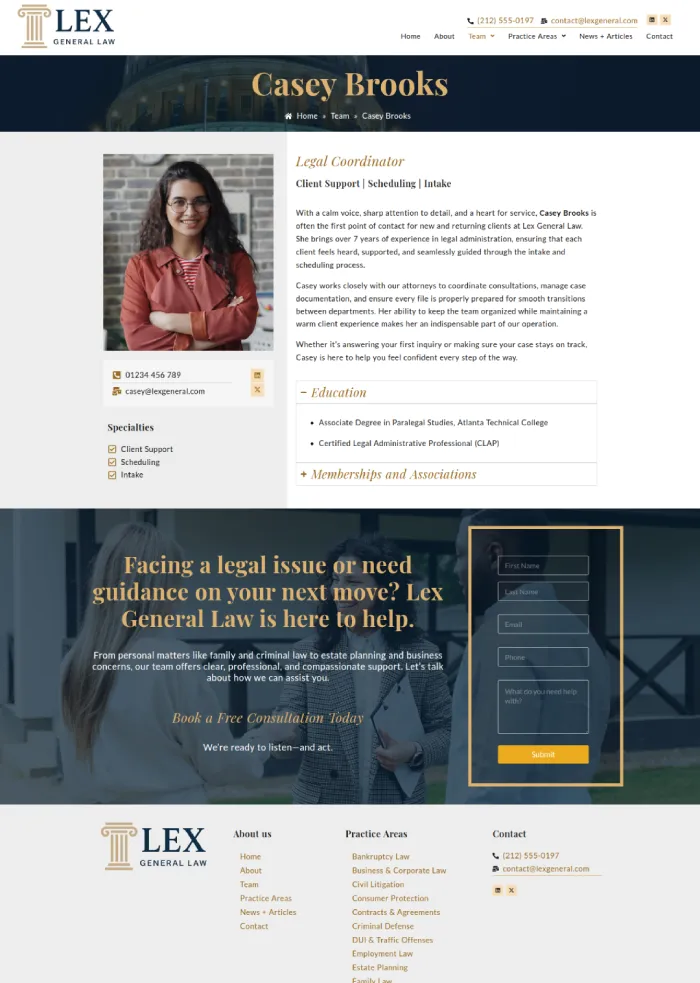 lex general team profile